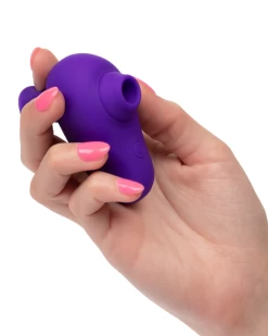 CalExotics The Kissing Vibe Beginner Purple Air Pulsation Clitoral Vibe With Finger Grip