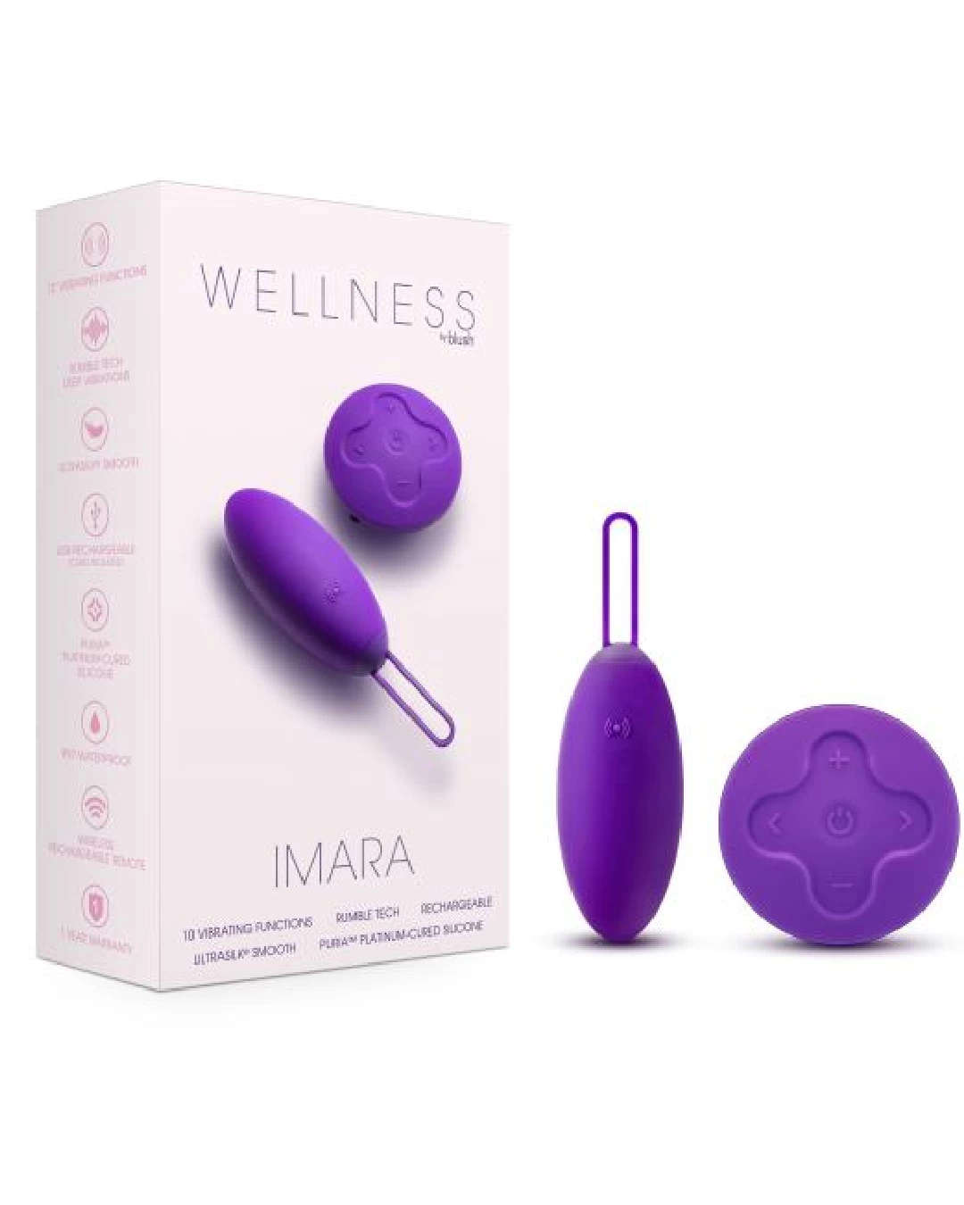 Blush Wellness Imara Vibrating Egg With Remote - Purple - Image 10