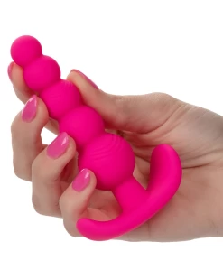 CalExotics Cheeky X-5 Beginner Silicone Anal Beads - Pink