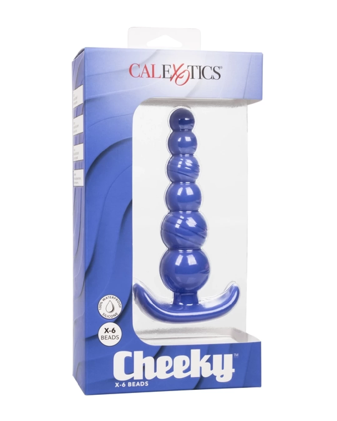CalExotics Cheeky X-6 Purple Silicone Anal Beads - Image 8