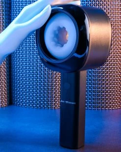 Let It Slide Vibrating Masturbator With Handle