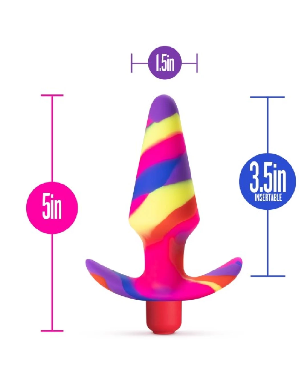 Blush Free Spirit Vibrating 10 Function Beginner Silicone Butt Plug - Image 3