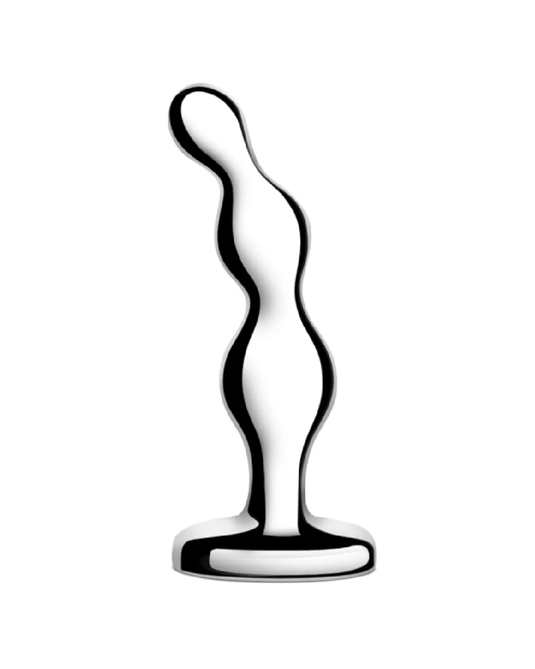 B-Vibe Stainless Steel Weighted Anal Beads For Prostate - Image 3