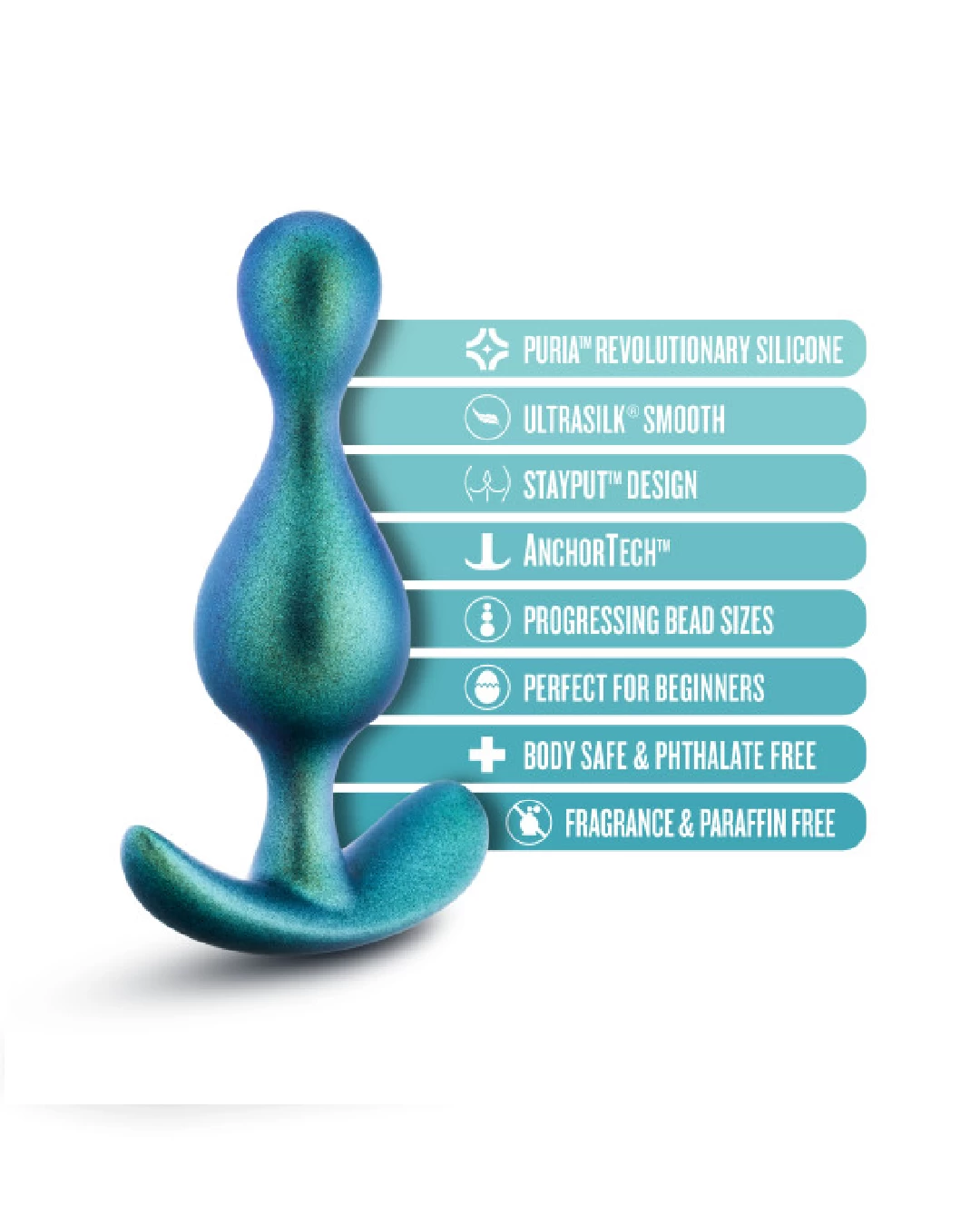 Blush Matrix Shimmery Green Beginner Butt Plug - Image 4