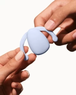 Dame Eva Hands-Free Silicone Clitoral Vibrator - Ice Blue