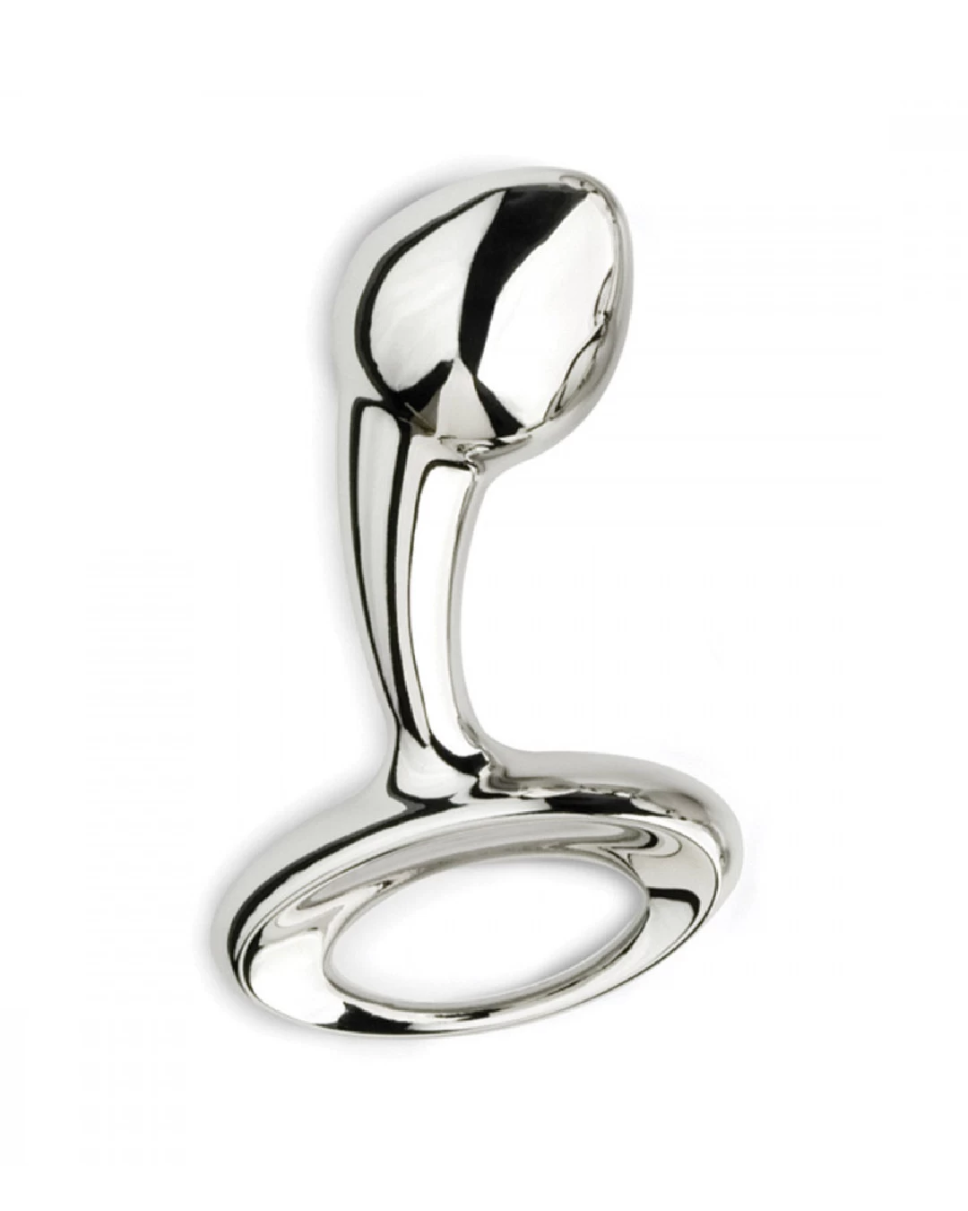 Njoy Pure Large Stainless Steel Butt Plug With Finger Loop
