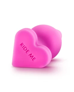 Blush Naughtier Intermediate Candy Heart Butt Plug - Ride Me Pink