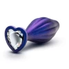 Blush Matrix Wavy Bling Butt Plug With Sparkly Heart Base