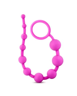 Blush Luxe Beginner Ultra Slim Silicone Anal Beads - Various Colors