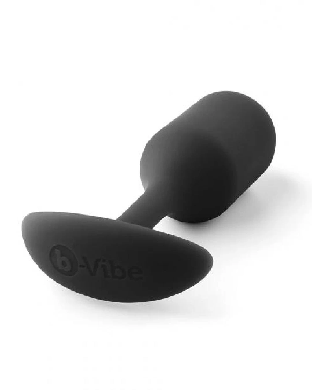 B-vibe Snug Plug 2 Weighted Silicone Butt Plug - 5 Oz - Black - Image 5