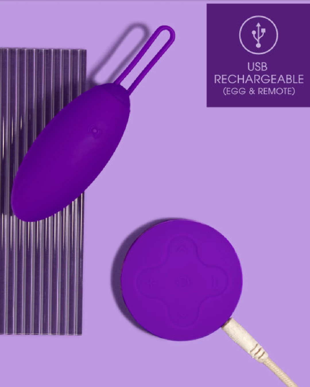 Blush Wellness Imara Vibrating Egg With Remote - Purple - Image 5