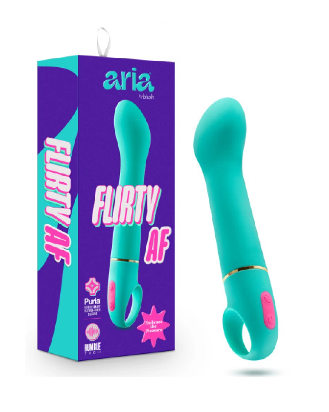 Blush Aria Flirty AF Beginner Teal Silicone G-Spot Vibrator - Image 6
