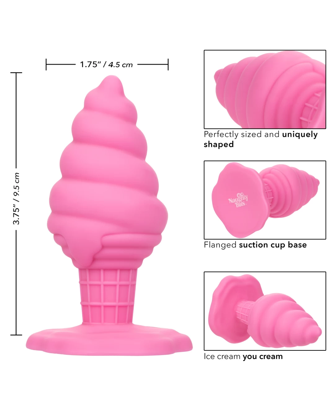 CalExotics Yum Bum Pink Ice Cream Butt Plug - Image 5