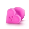 Blush Be Mine Naughty Candy Heart Butt Plug - Pink