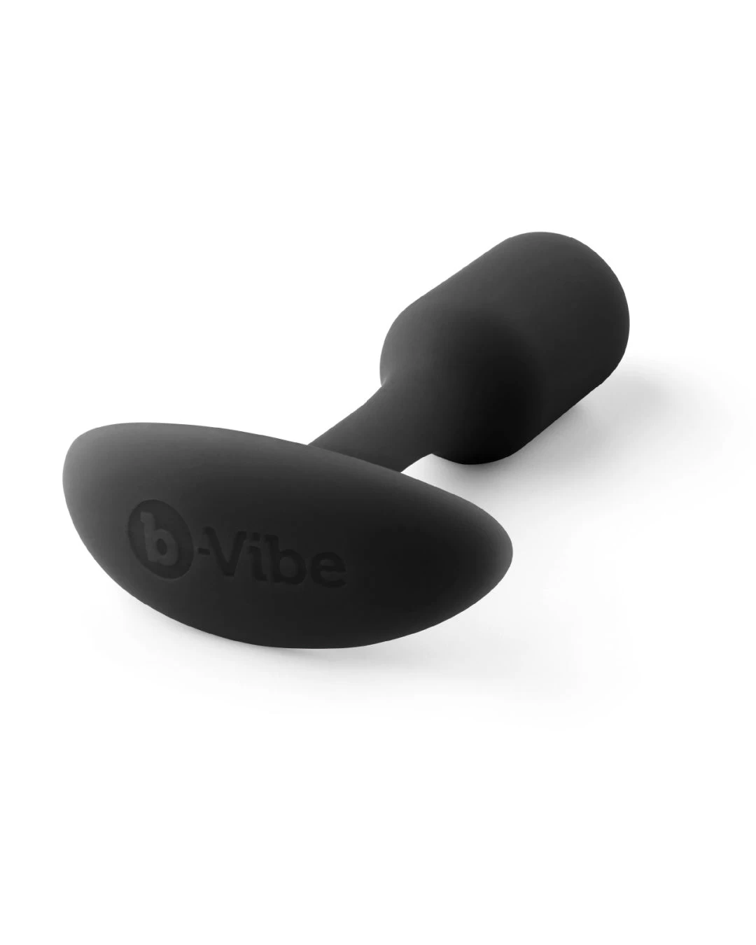 B-vibe Snug Plug 1 Weighted Silicone Butt Plug - 2 Oz - Black - Image 5