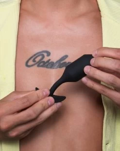 B-vibe Snug Plug 2 Weighted Silicone Butt Plug - 5 Oz - Black