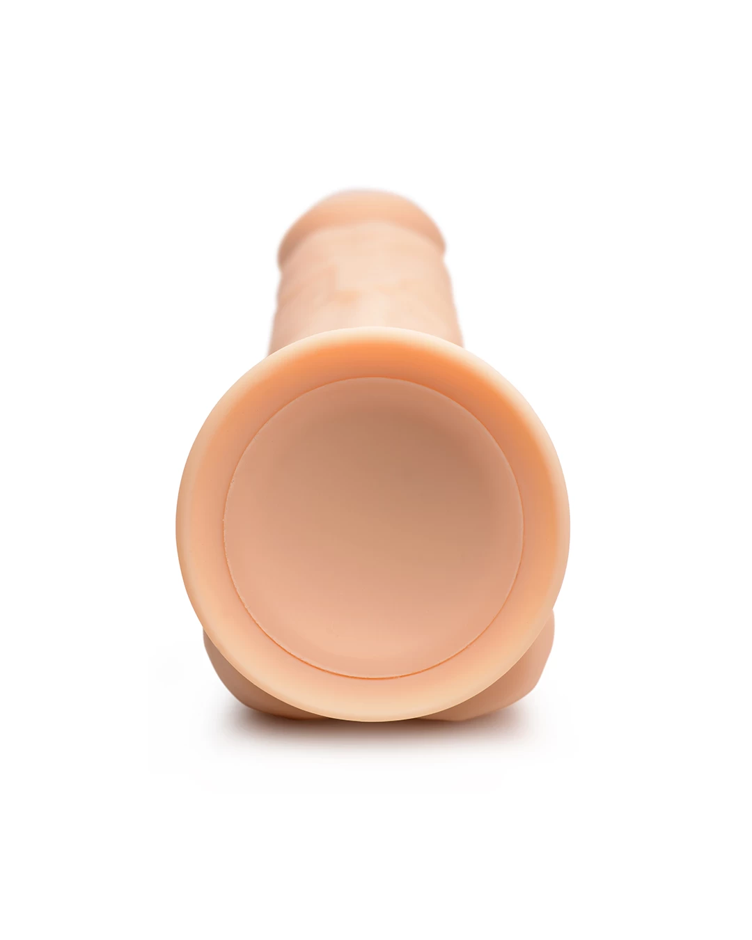 Fleshstixxx 8 Inch Vibrating Silicone Dildo With Balls - Vanilla - Image 6