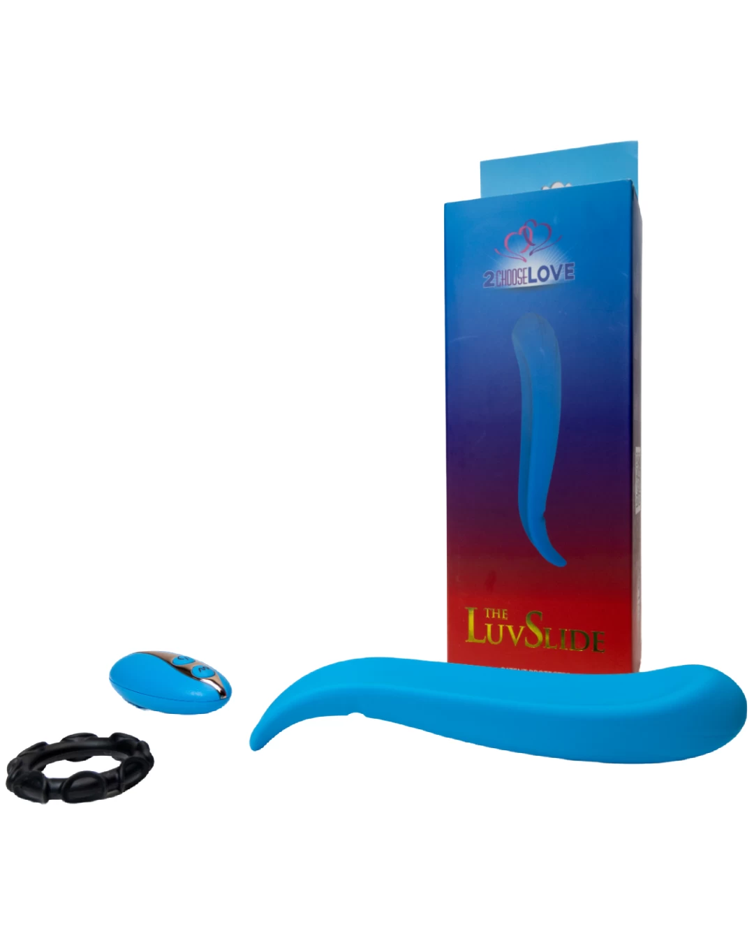 LuvSlide Vibrating Penis Enhancer For Couples (with Remote) - Blue - Image 7
