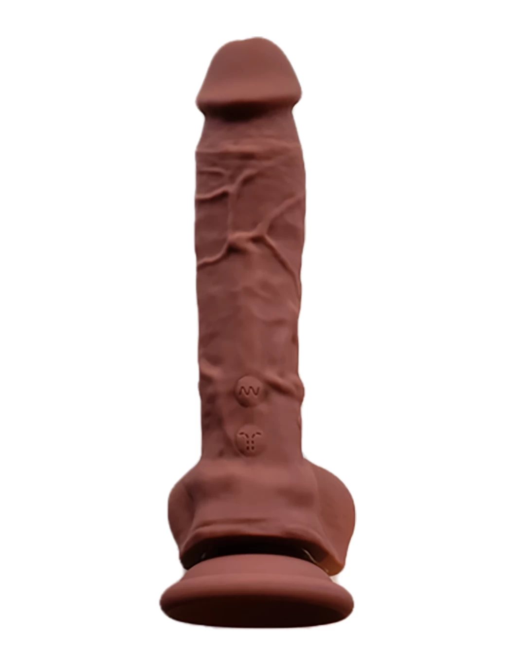 Big Shot Blaster 8 Inch Vibrating Squirting Silicone Dildo - Chocolate - Image 3