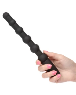 CalExotics Rechargeable X-10 Powerful Black Silicone Vibrating Anal Beads
