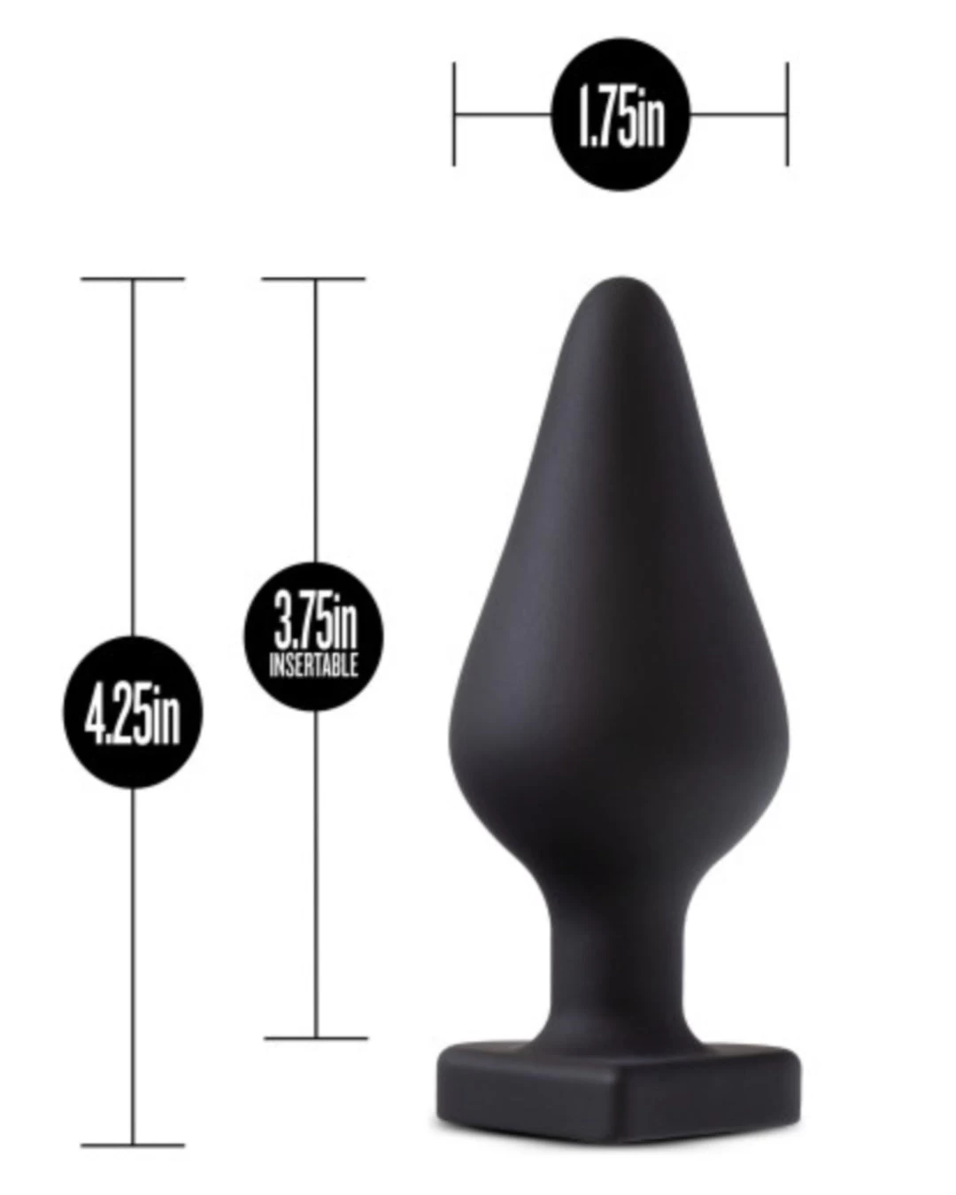 Blush Fuck Me Silicone Heart Butt Plug - Black - Image 3