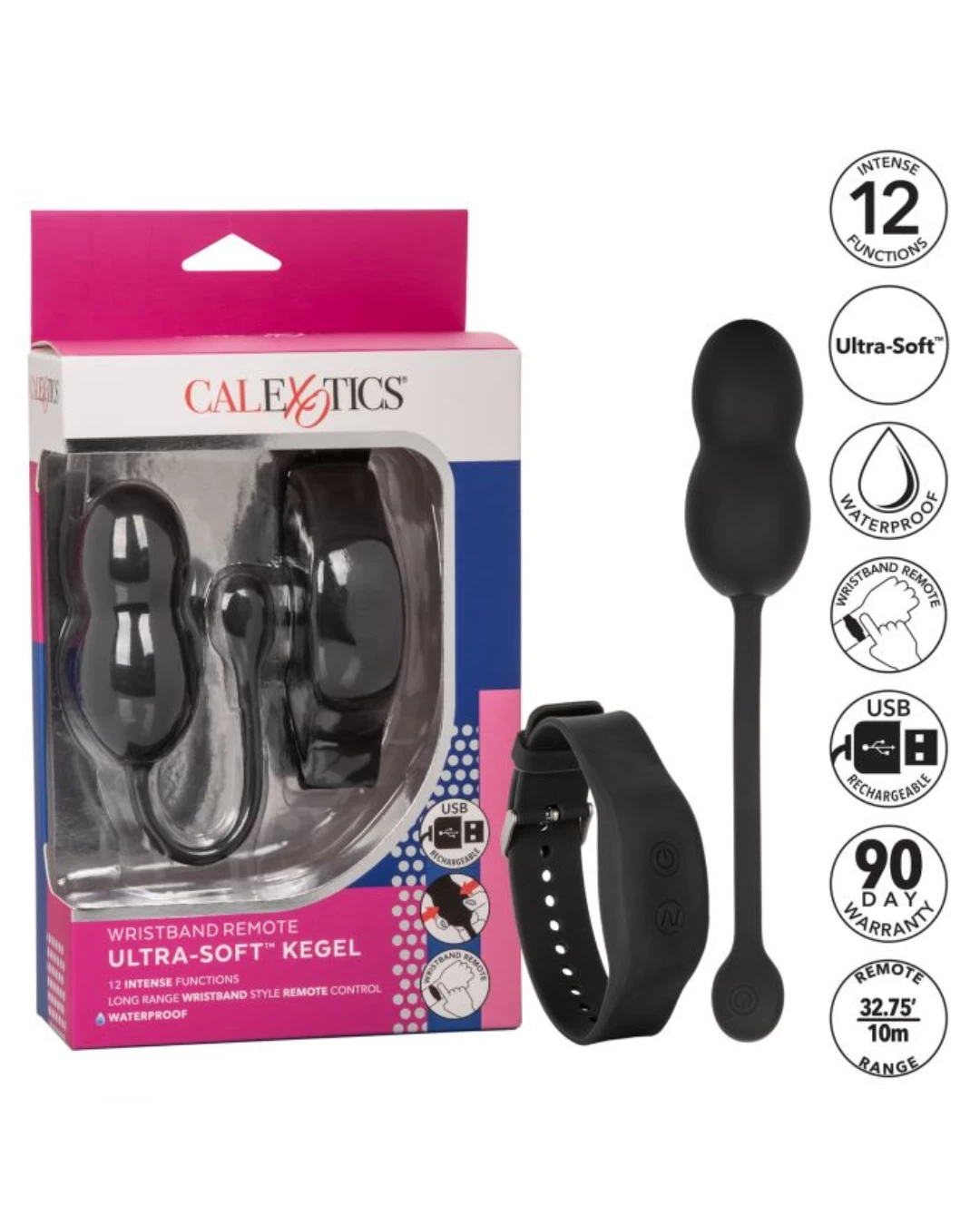 CalExotics Wristband Remote Silicone Remote Control Vibrating Kegel System - Image 4