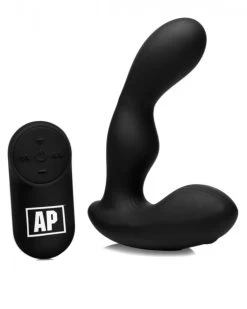XR Brands Alpha Pro P-STROKE Silicone Prostate Stimulator With Stroking Shaft
