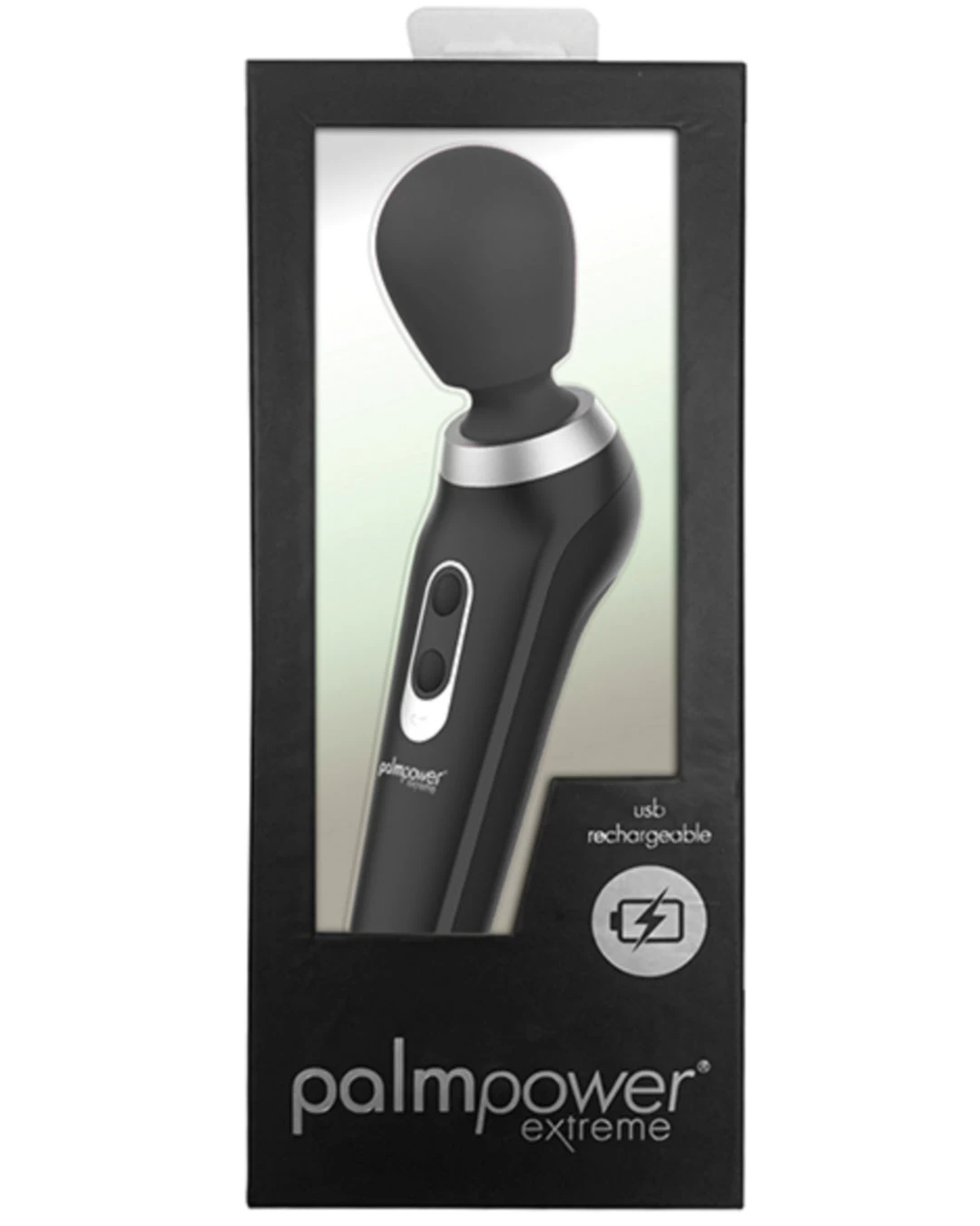 Palm Power Extreme Wand Vibrator - Black - Image 3