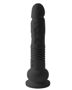 The Velvet Thruster Mini Teddy Powerful Thrusting Dildo - Beautiful Black