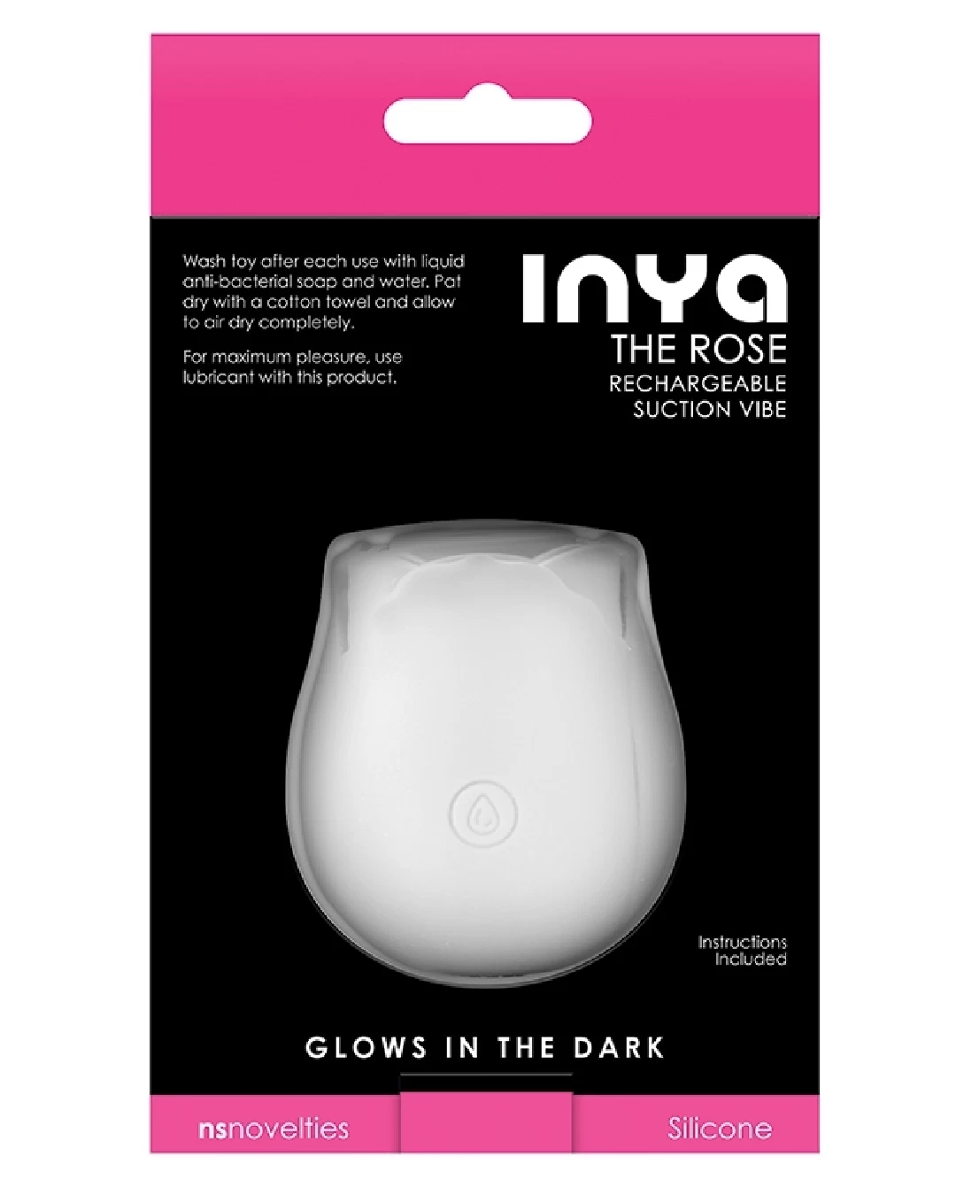 NS Novelties The Rose Powerful Clitoral Air Pulsation Vibrator Glow In The Dark - Image 3