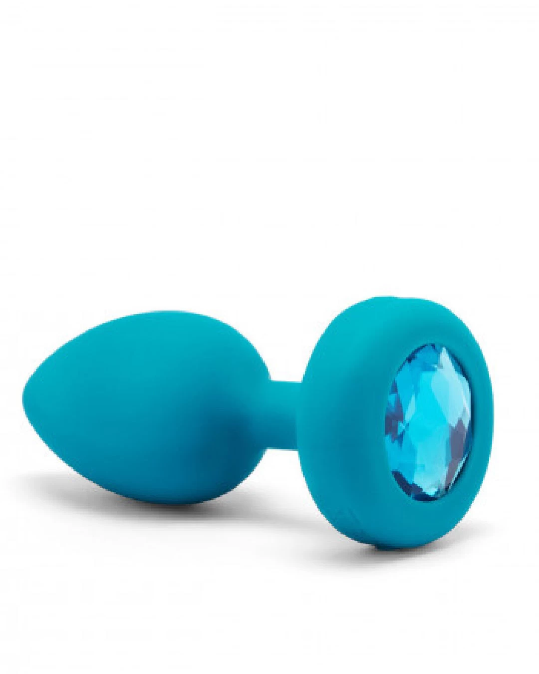 B-vibe Vibrating Jewel Anal Plug S/M - Aqua - Image 6