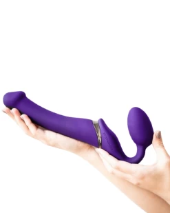 Lovely Planet Vibrating Strapless Strap-on Purple- Medium