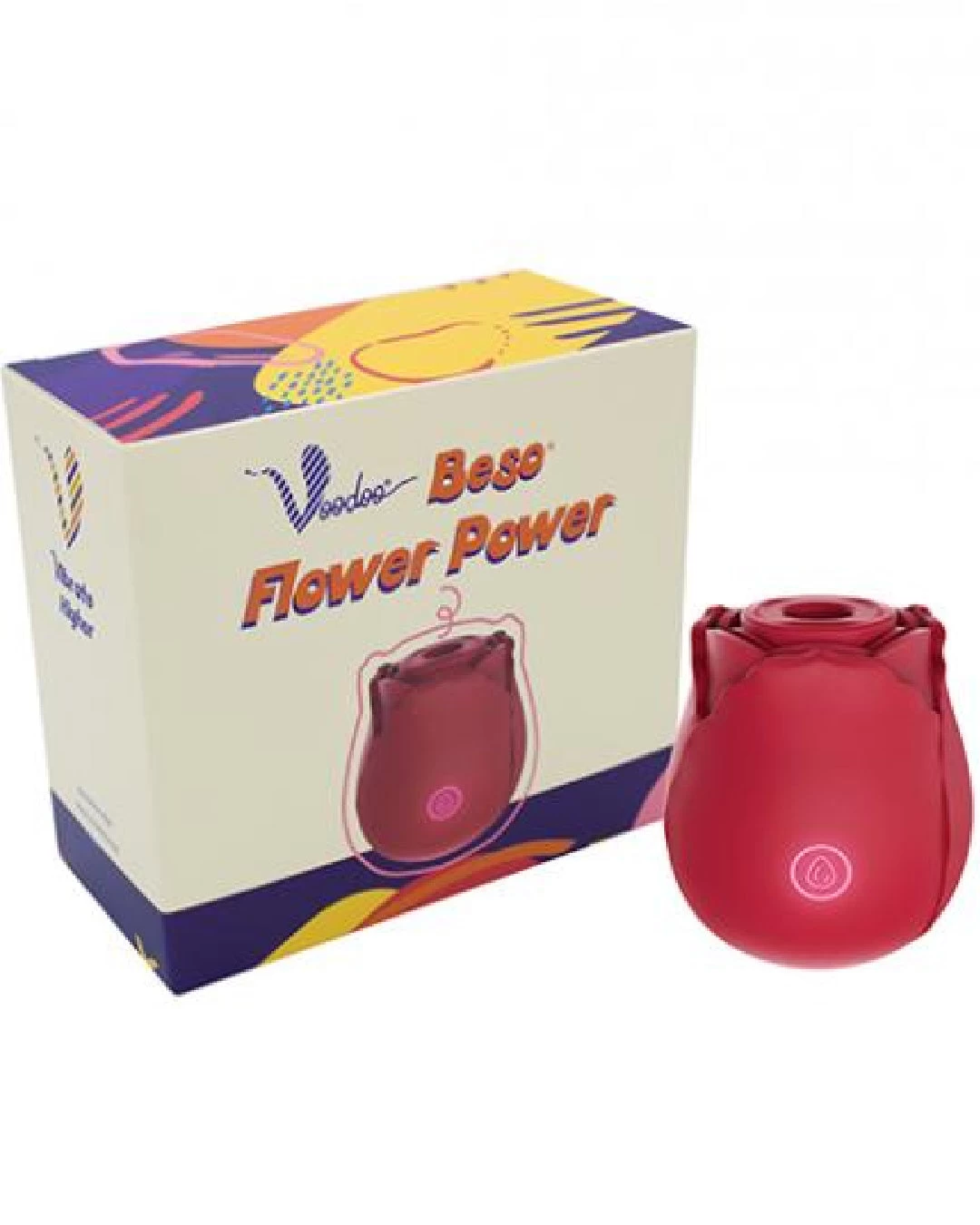 Voodoo The Rose Clitoral Pressure Wave Vibe - Red - Image 2