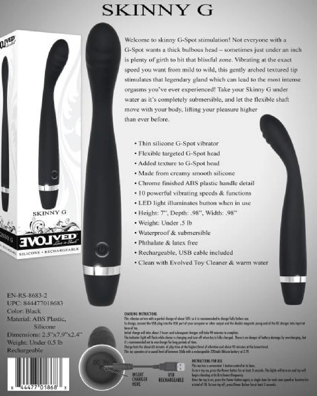 Skinny G Slim Silicone G-Spot Vibrator - Image 3