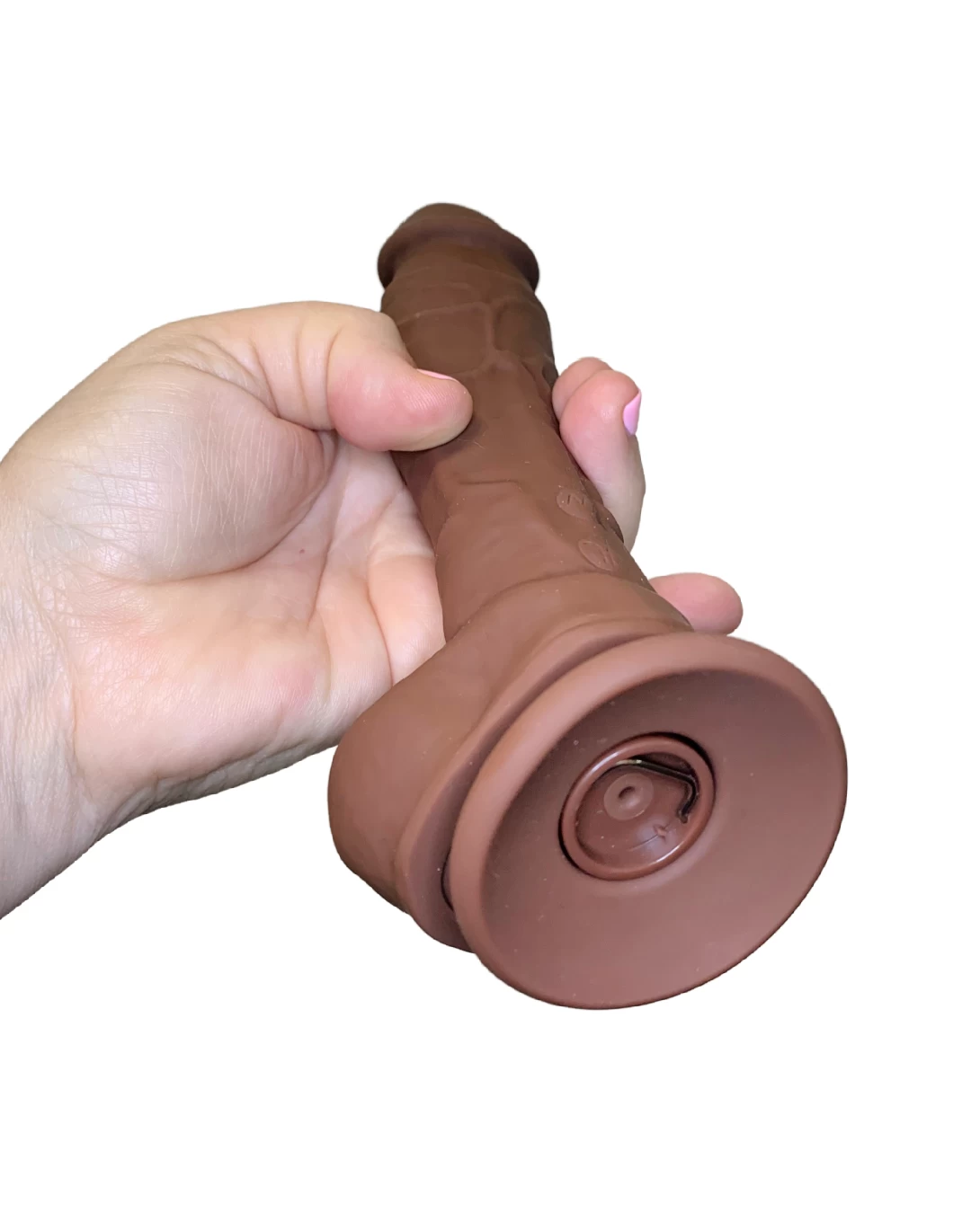 Big Shot Blaster 8 Inch Vibrating Squirting Silicone Dildo - Chocolate - Image 4