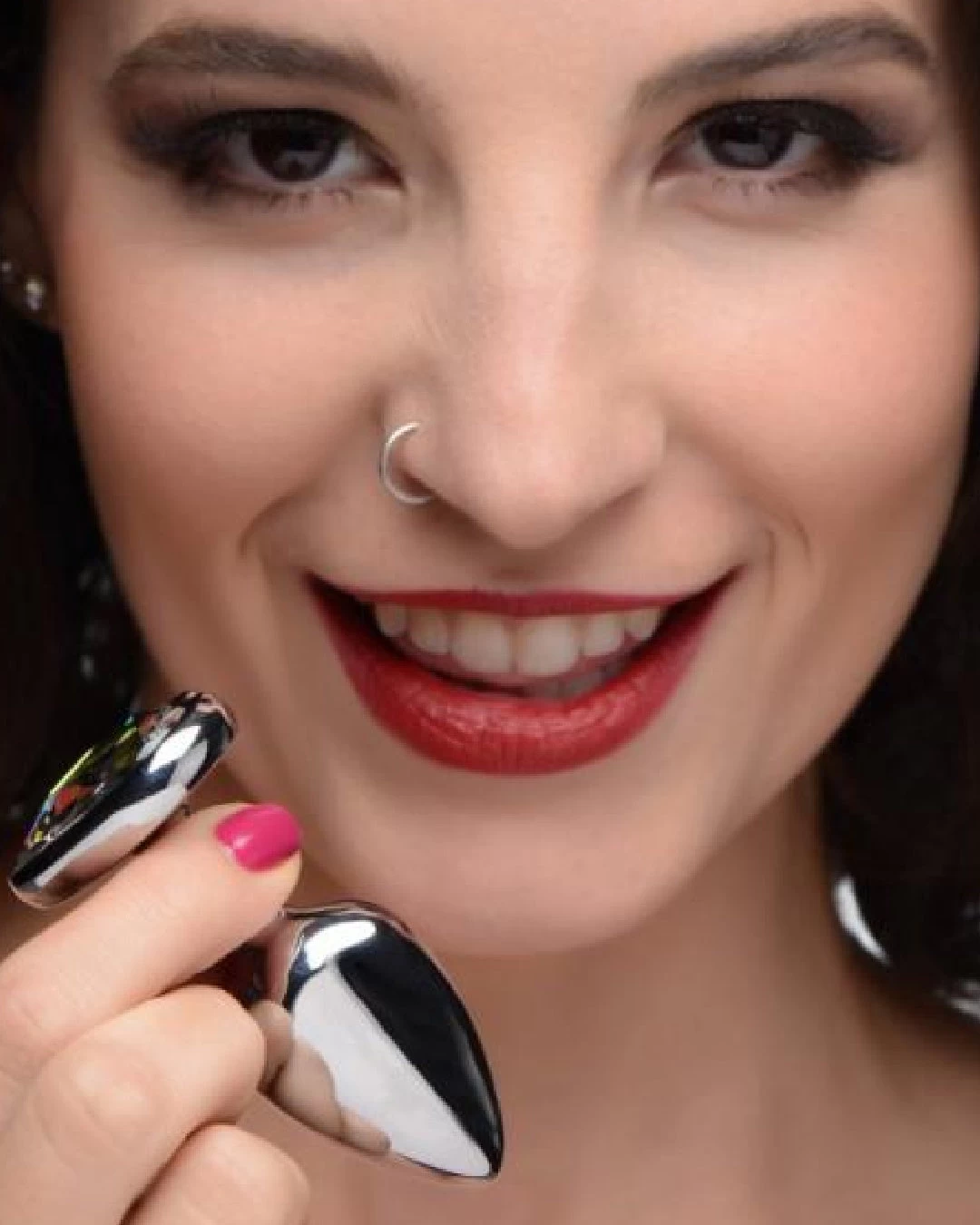 XR Brands Booty Sparks Rainbow Prism Heart Gem Anal Plug - Small - Image 2