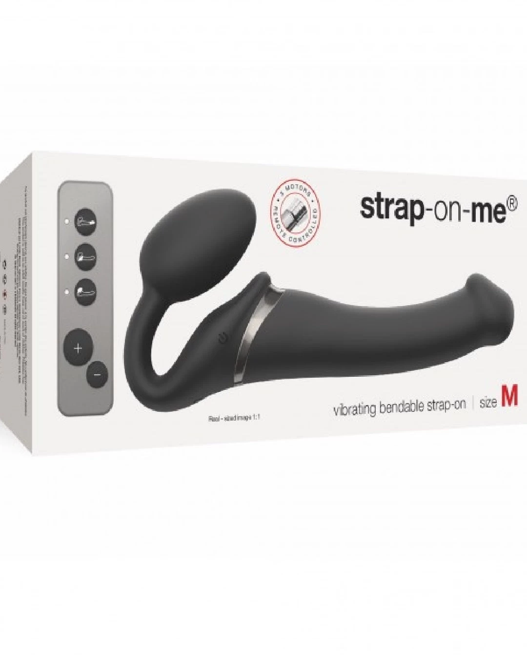 Lovely Planet Vibrating Strapless Strap-on Black- Medium - Image 2