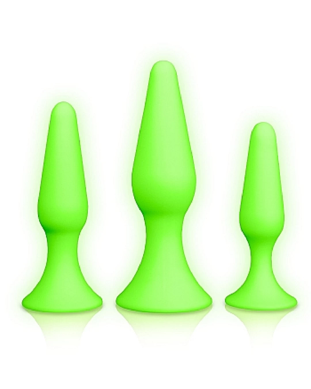 Shots Glow In The Dark 3 Piece Butt Plug Set - Image 2