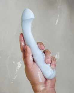 Dame Arc Silicone Waterproof G-Spot Vibrator - Ice Blue