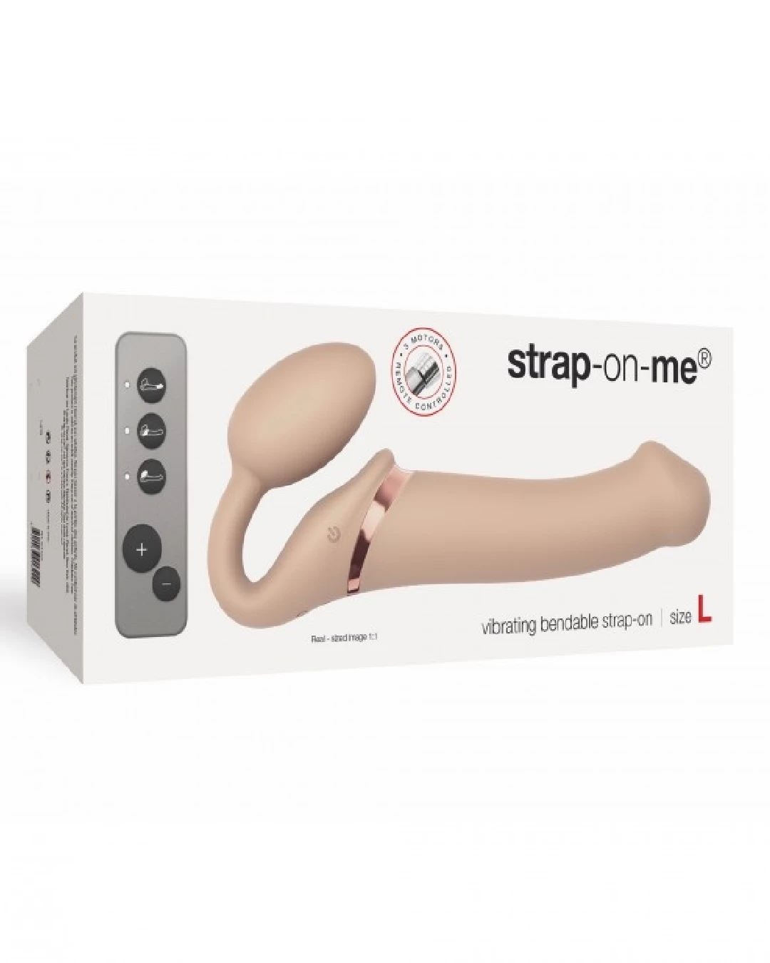 Lovely Planet Vibrating Strapless Strap-on Vanilla - Large - Image 3