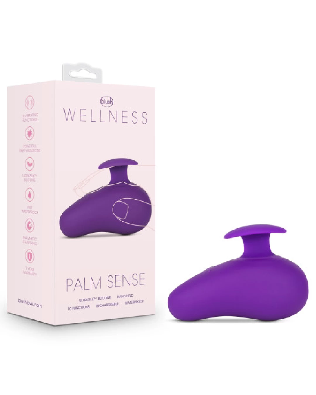 Blush Wellness Palm Sense Vibrator With Finger Hold - Image 2