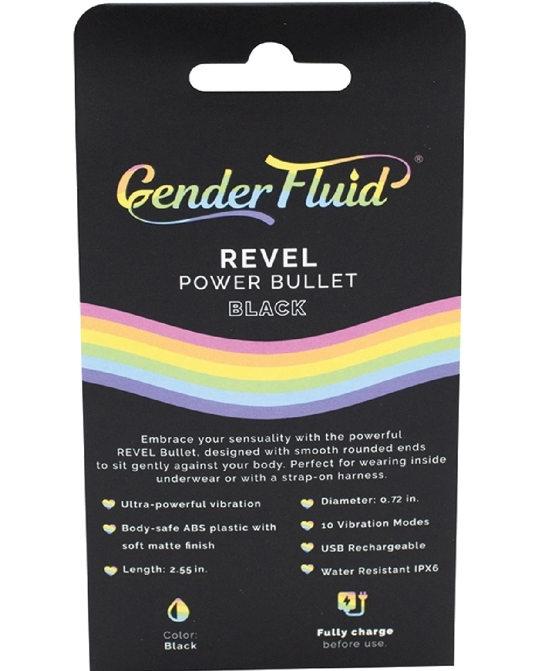 Gender Fluid Revel Power Bullet - Black - Image 3