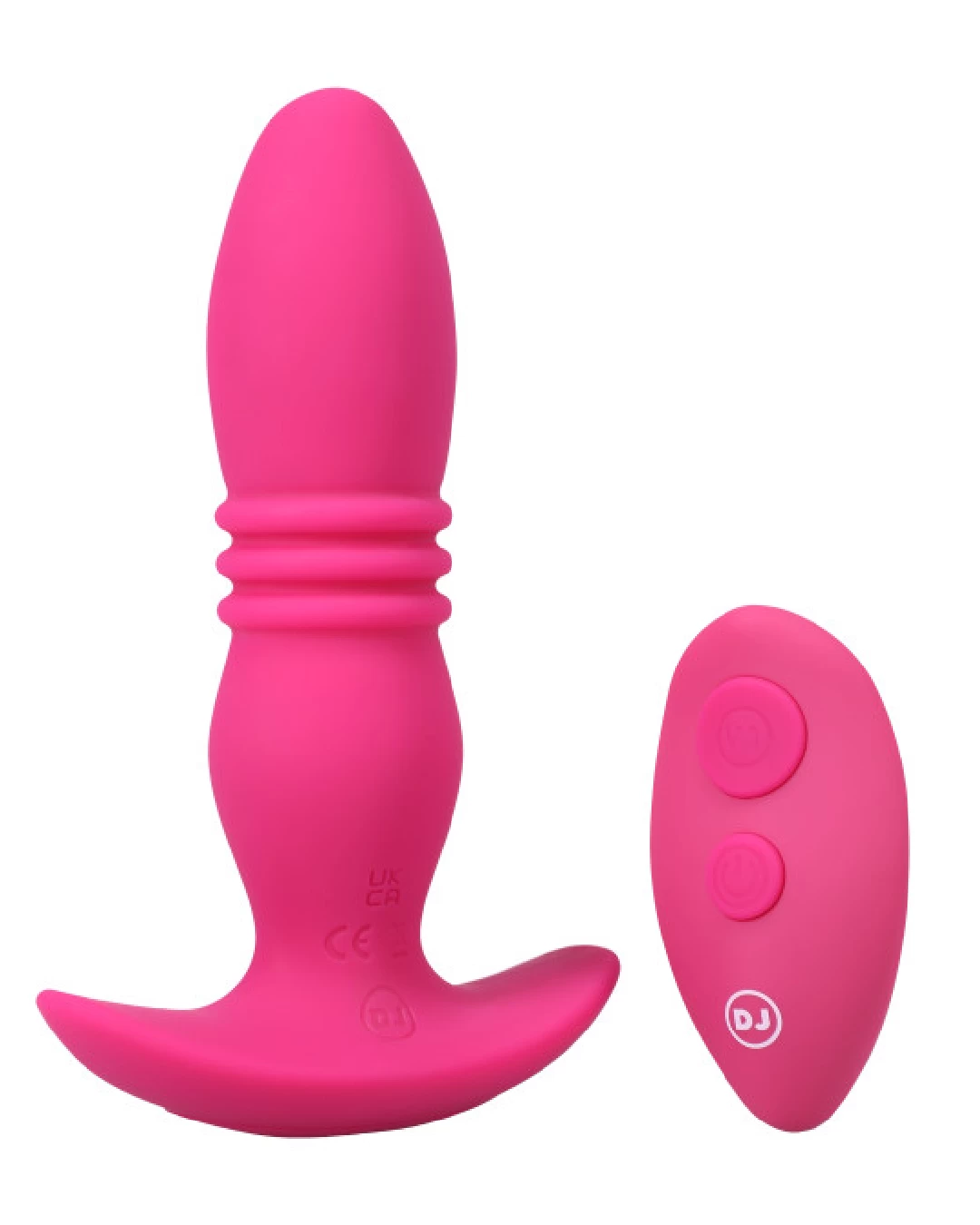 Doc Johnson A-Play Rise Thrusting Anal Plug With Remote - Pink