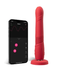 Lovense Gravity App Enabled Thrusting And Vibrating Dildo