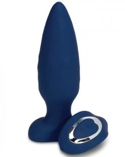 Andii Roller Motion Butt Plug With Remote - Navy Blue