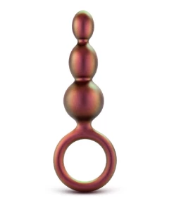 Blush Matrix Soft Silicone Beaded Anal Beads With Finger Loop