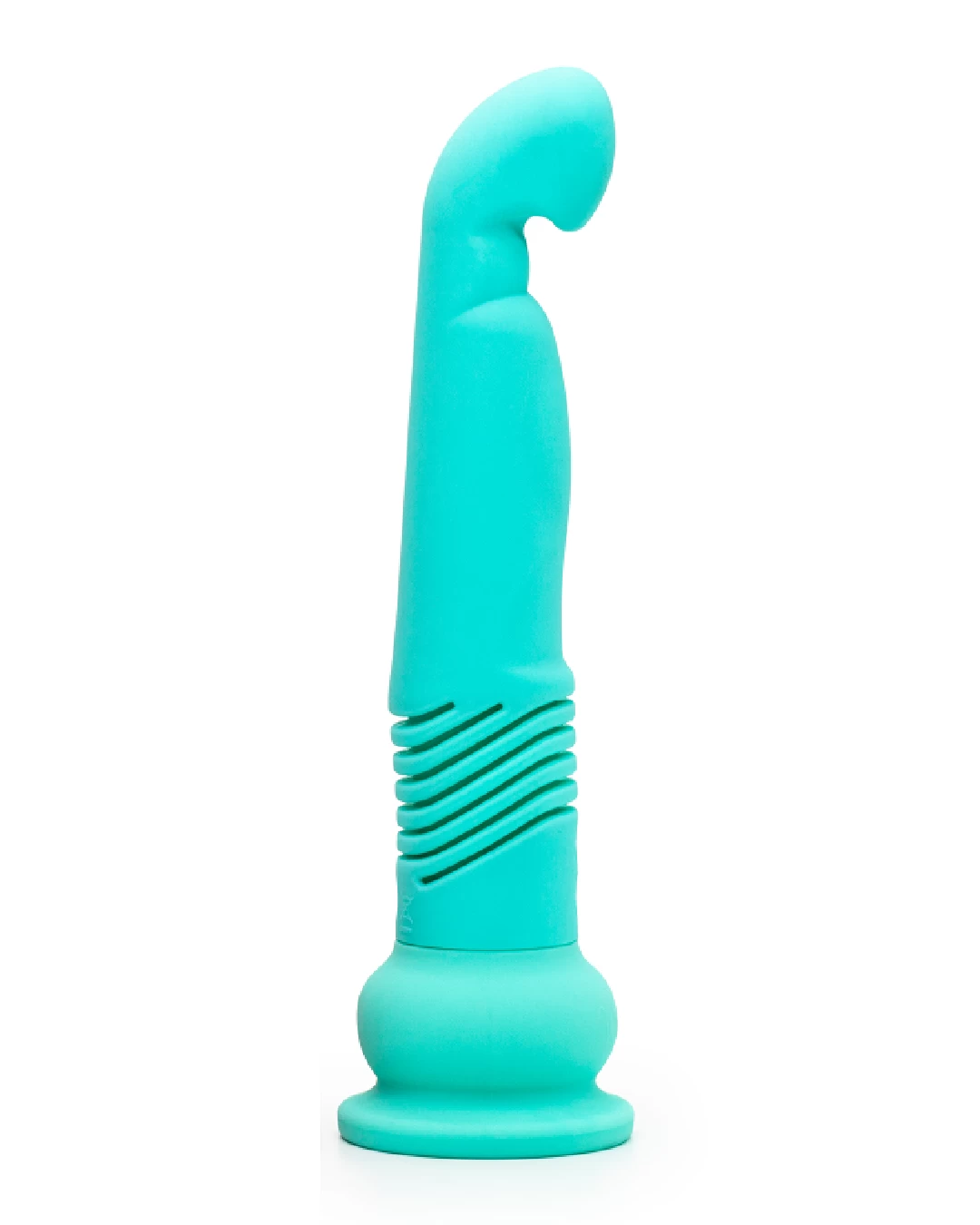 The Velvet Thruster Teddy Powerful Thrusting G-Spot Dildo- Mint Green