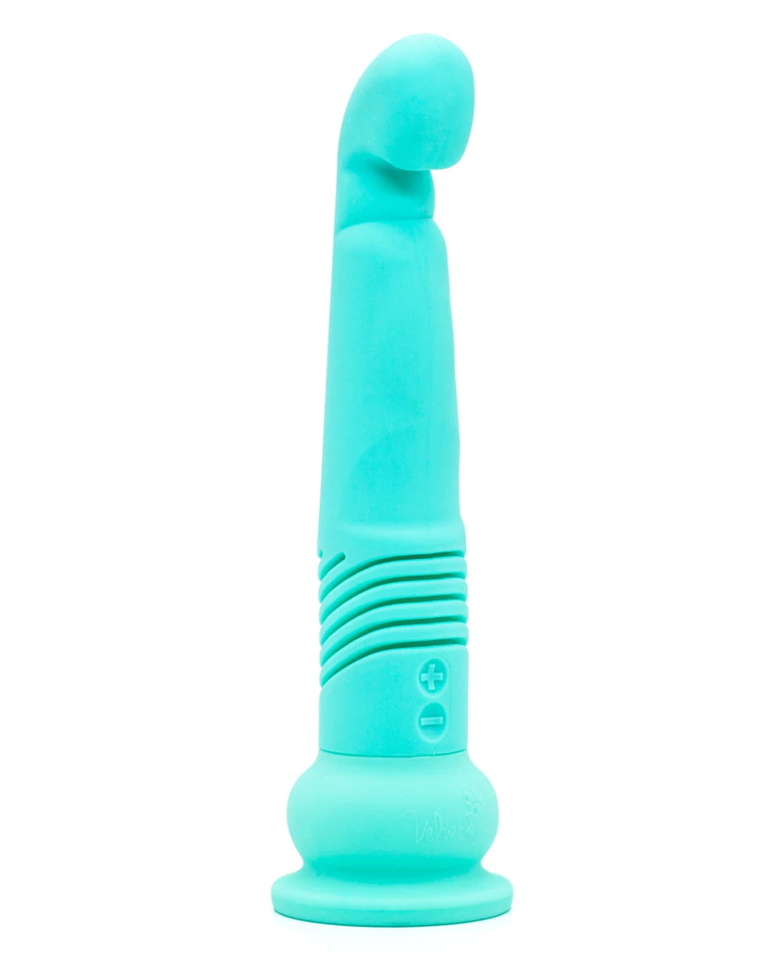The Velvet Thruster Teddy Powerful Thrusting G-Spot Dildo- Mint Green - Image 2