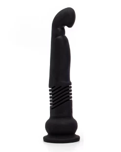 The Velvet Thruster Teddy Powerful Thrusting G-Spot Dildo- Beautiful Black