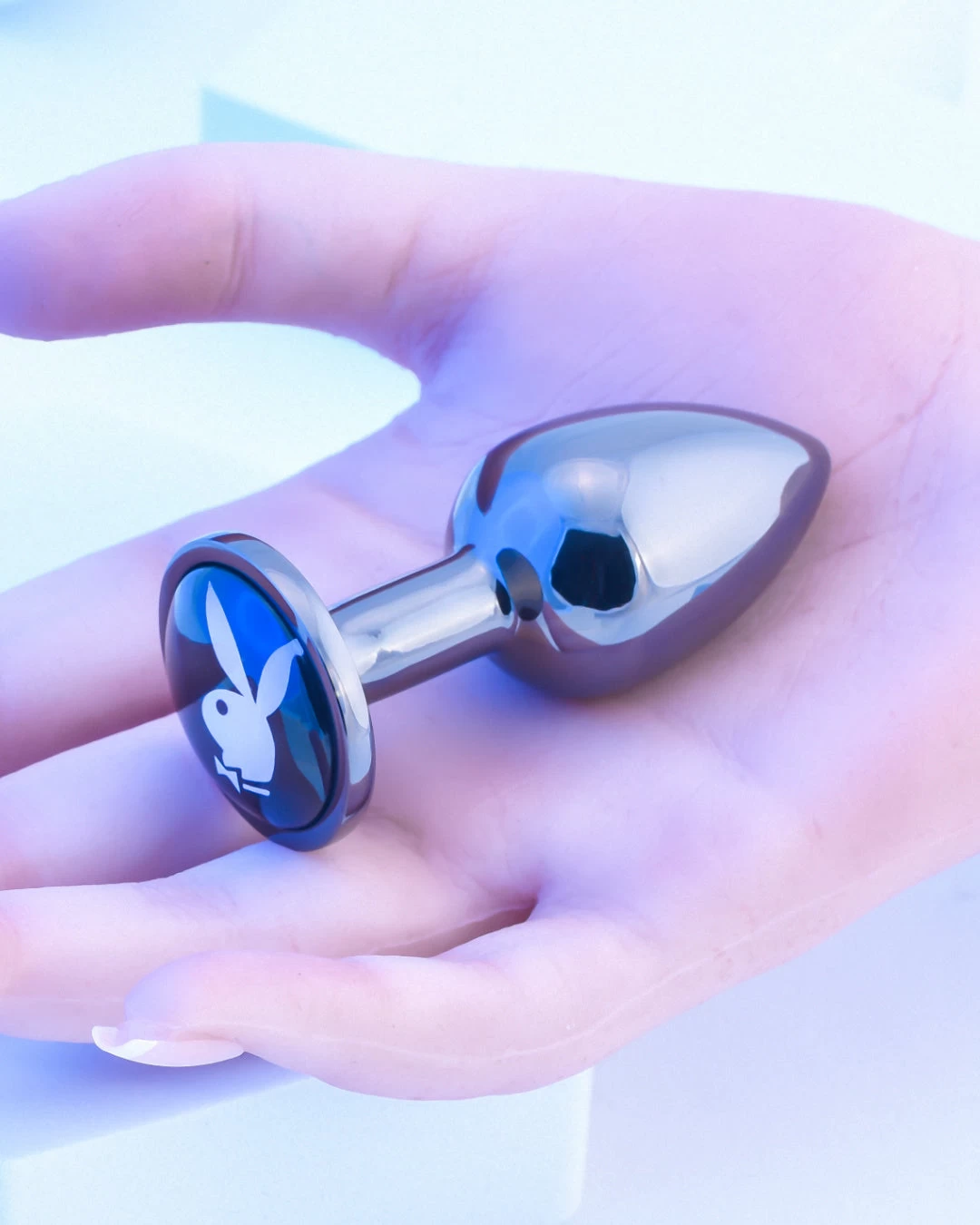 Playboy Bunny Logo Small Beginner Metal Butt Plug - Image 2